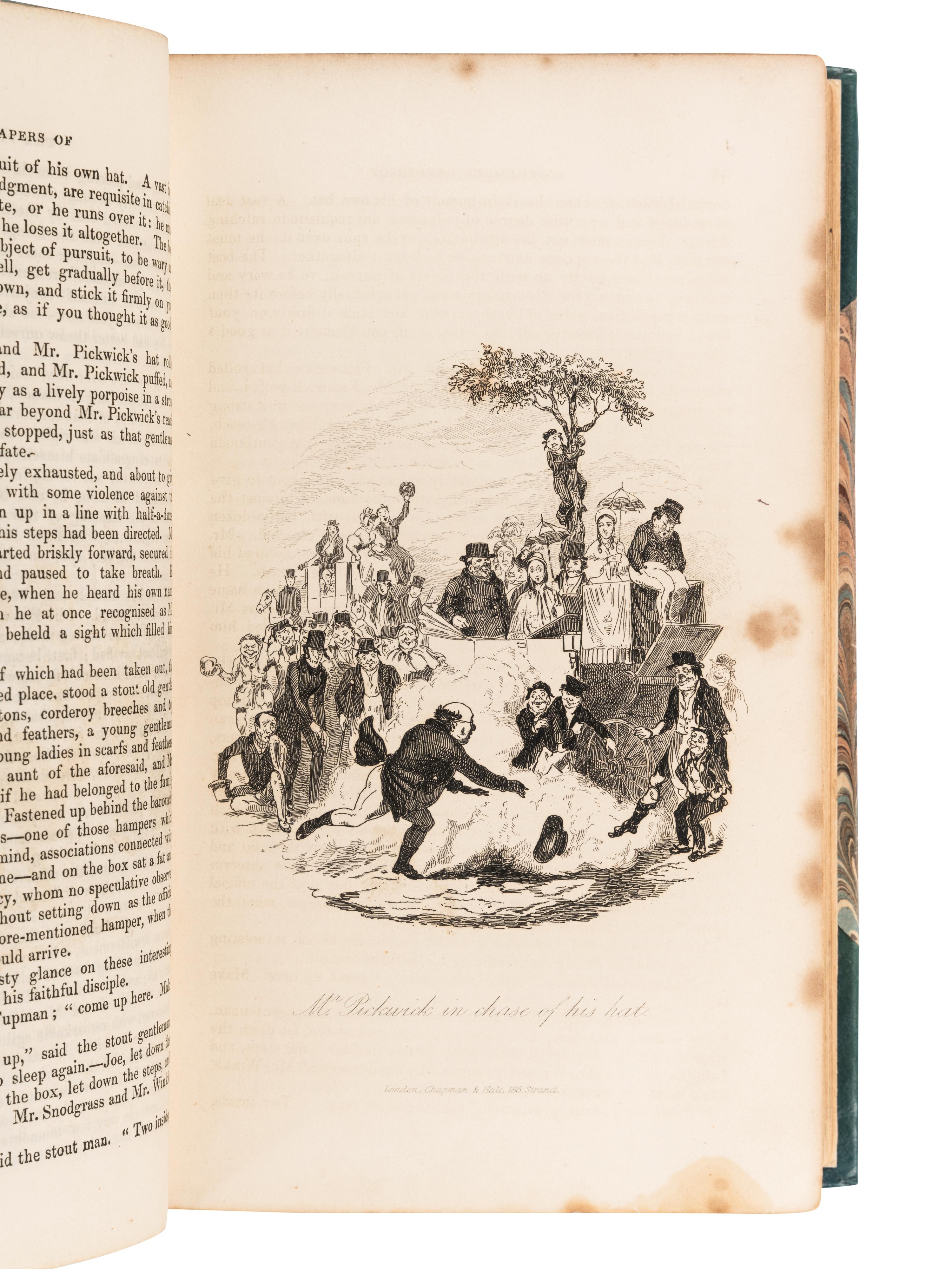 DICKENS, Charles (1812-1870). The Posthumous Papers of the Pickwick Club . London: Chapman and Hall, 1837.