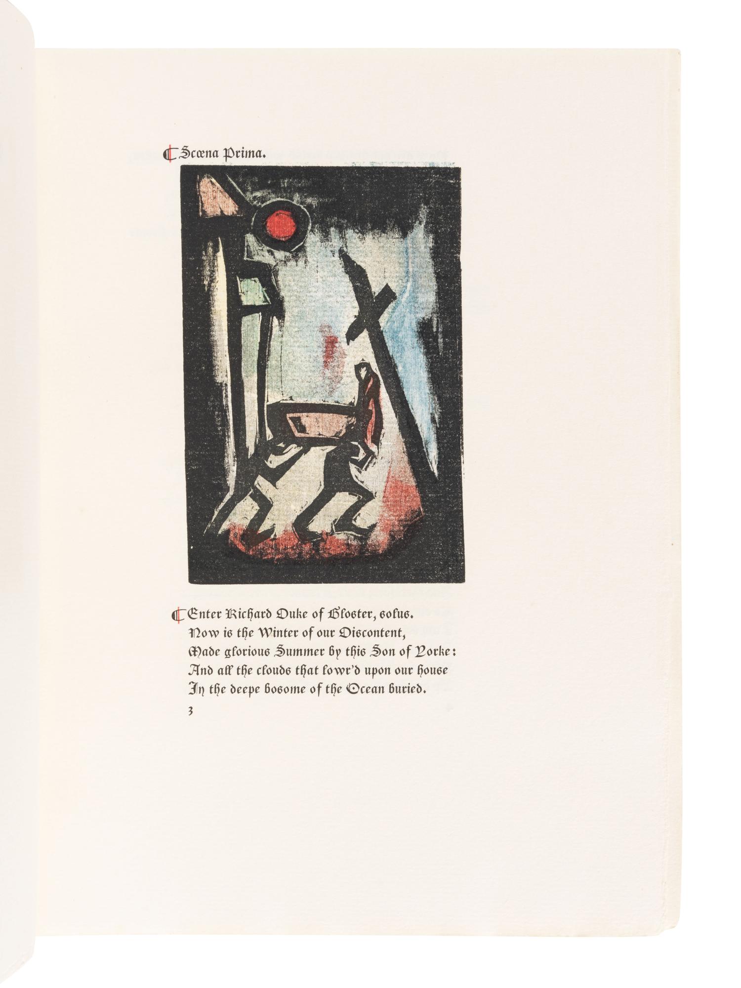 [GRABHORN PRESS]. SHAKESPEARE, William (1564 - 1616). The Tragedy of Richard the Third: with the Landing of Earle Richmond, and the Battell at Bosworth Field . San Francisco: The Grabhorn Press, 1953.
