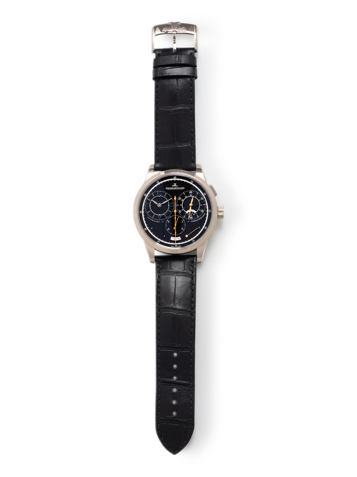 JAEGER-LECOULTRE, REF. 603.3.28.S 18K WHITE GOLD 'DUOMÈTRE À CHRONOGRAPHE' WATCH