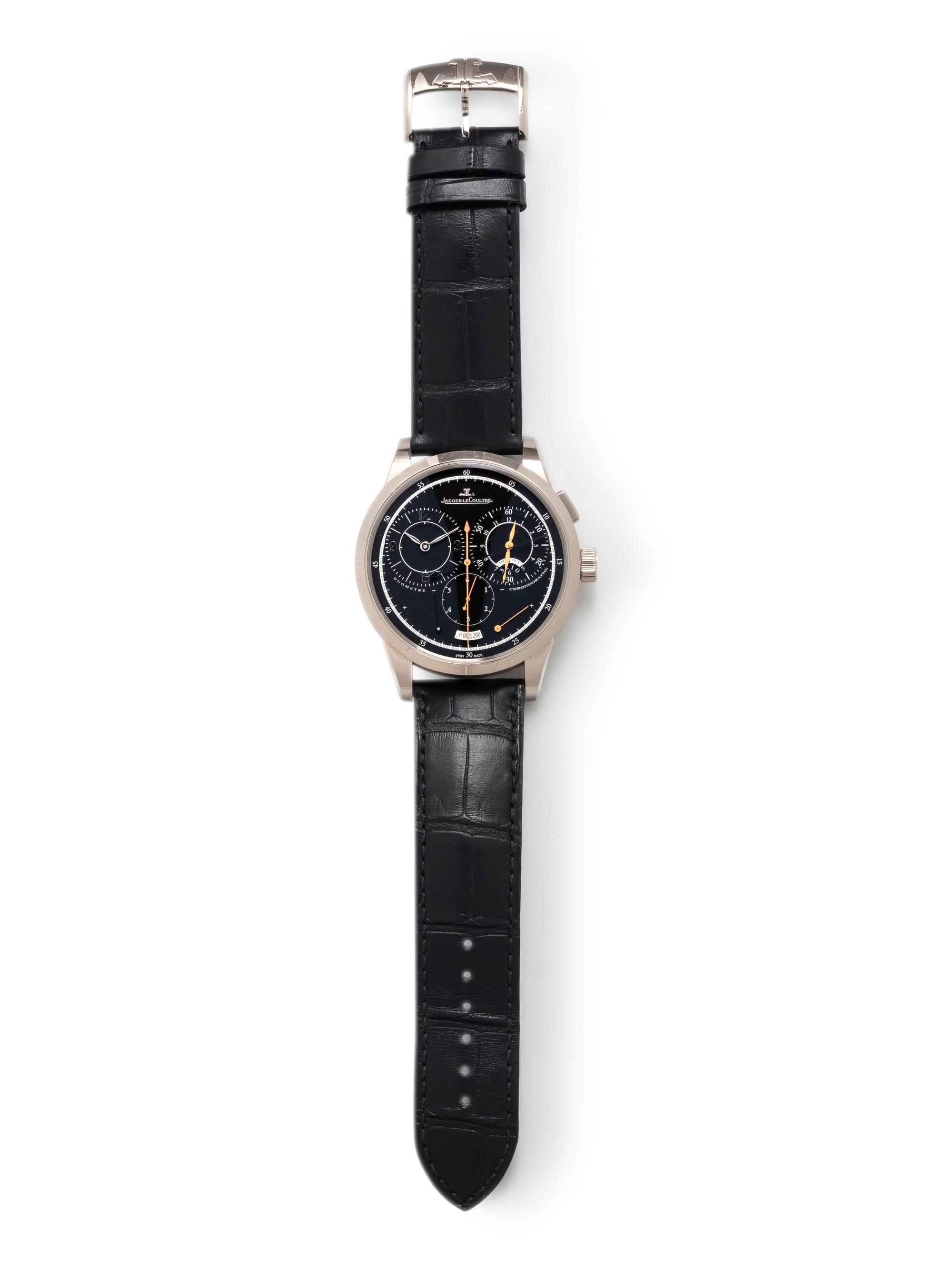 JAEGER-LECOULTRE, REF. 603.3.28.S 18K WHITE GOLD 'DUOMÈTRE À CHRONOGRAPHE' WATCH
