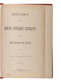 [CIVIL WAR - CONFEDERACY]. BEALE, Richard Lee Turberville (1819-1893). History of the Ninth Virginia Cavalry, in the War Between the States. Richmond, VA: B.F. Johnson Publishing Company, 1899.