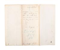 [CIVIL WAR]. A group of 4 documents, incl. partly printed pay vouchers accounting for Black private servants.