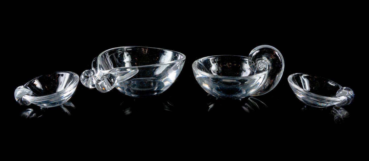 A Group of Four Steuben Glass Articles