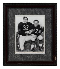 A Group of Nine Early Years of the Chicago Bears Photographs Formerly Displayed at Mike Ditka’s Restaurant.