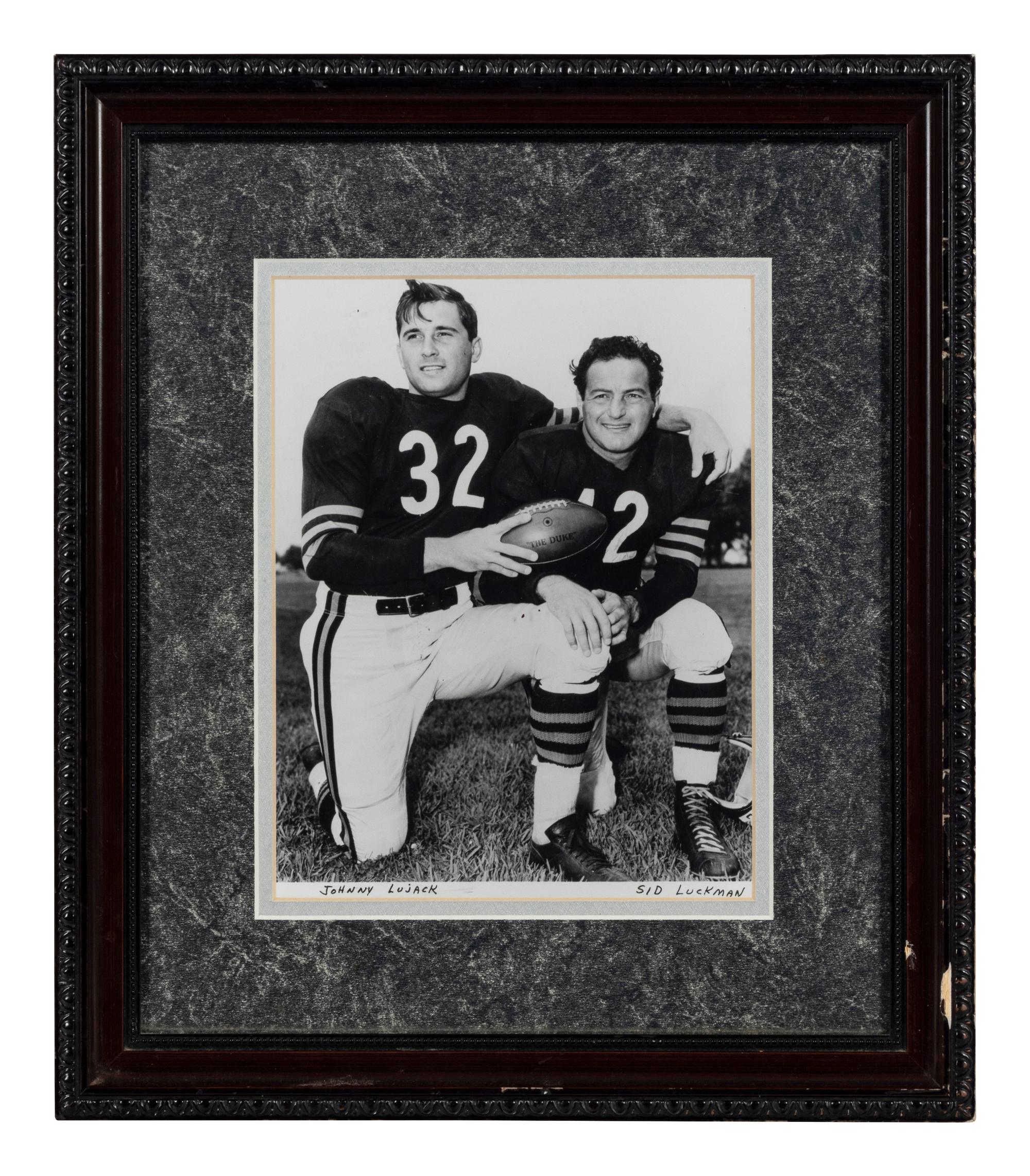 A Group of Nine Early Years of the Chicago Bears Photographs Formerly Displayed at Mike Ditka’s Restaurant.