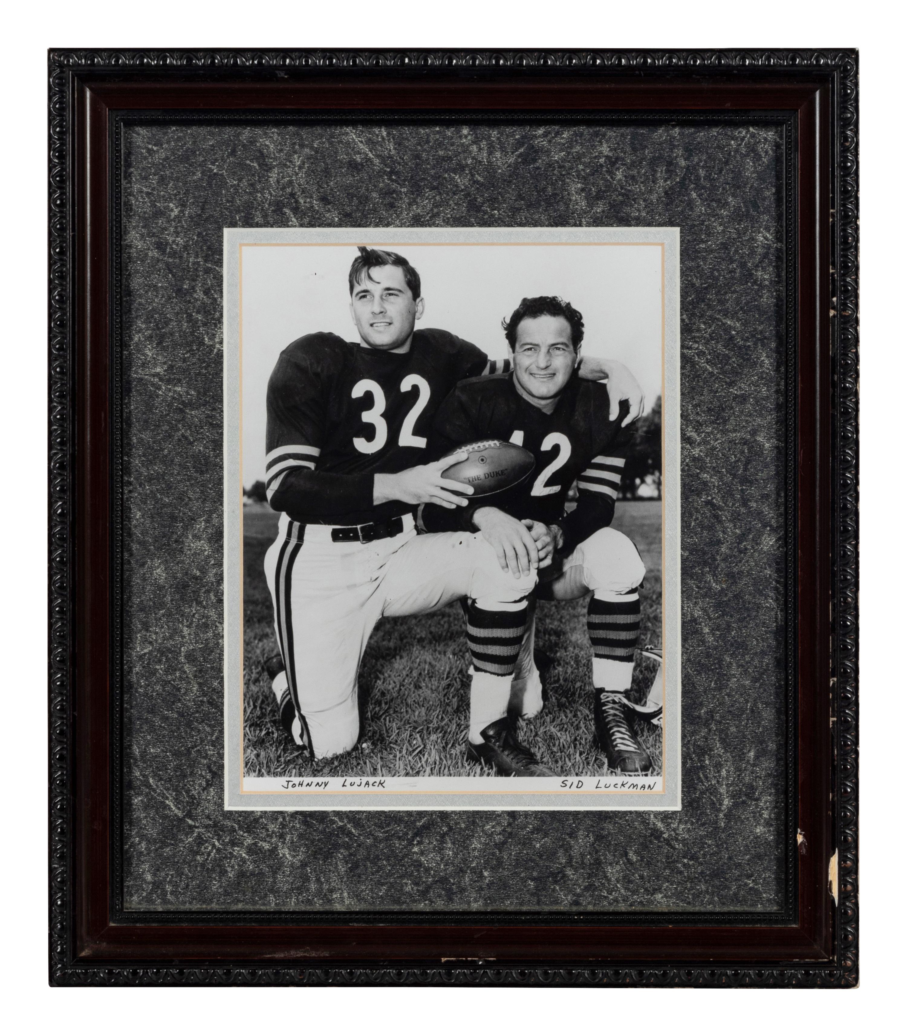 A Group of Nine Early Years of the Chicago Bears Photographs Formerly Displayed at Mike Ditka’s Restaurant.