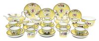 A Wedgwood Chinoiserie-Decorated Porcelain Tea Service