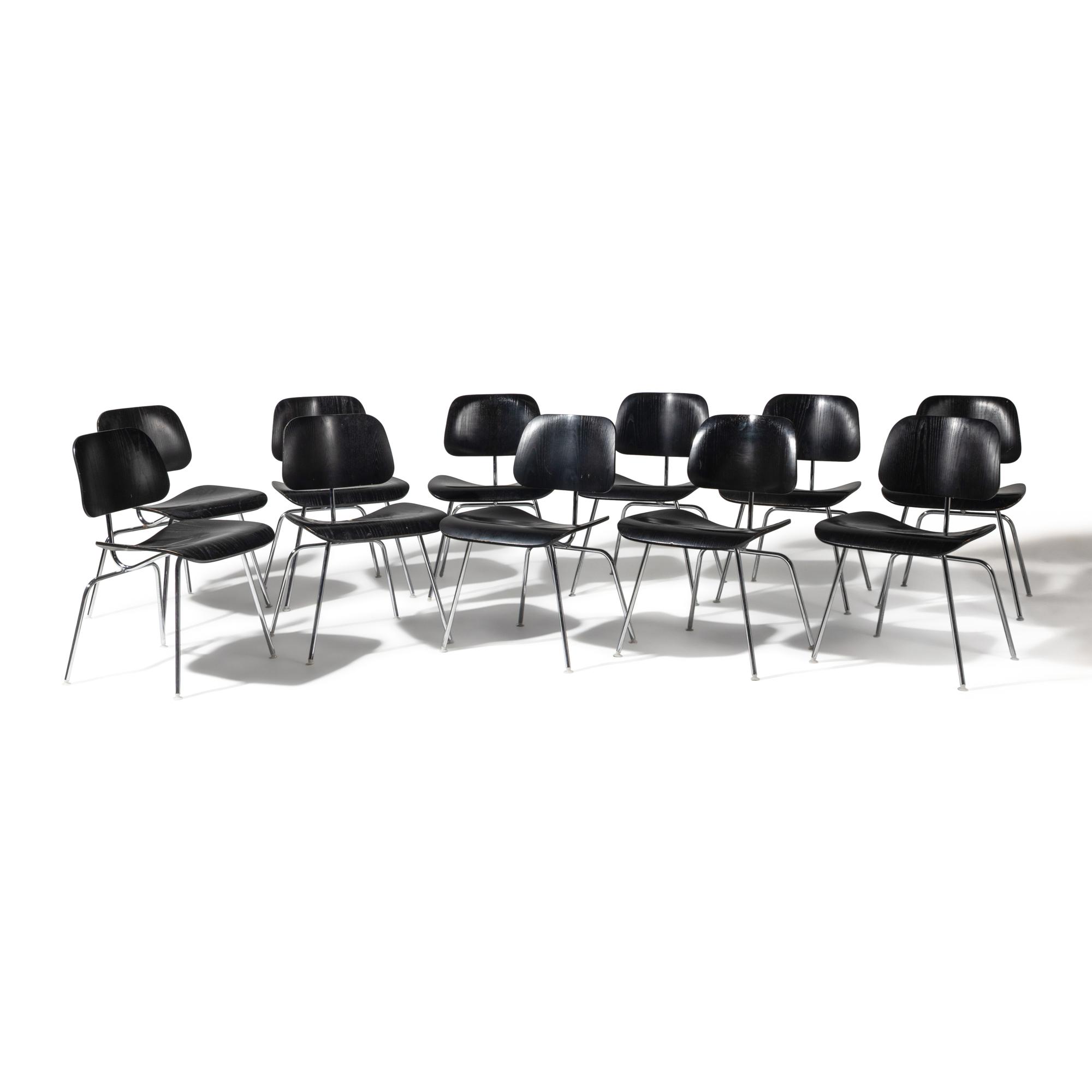 Charles and Ray Eames (American, 1907–1978 | 1913–1988) — Set of Eleven DCM Chairs, 2000 for Herman Miller