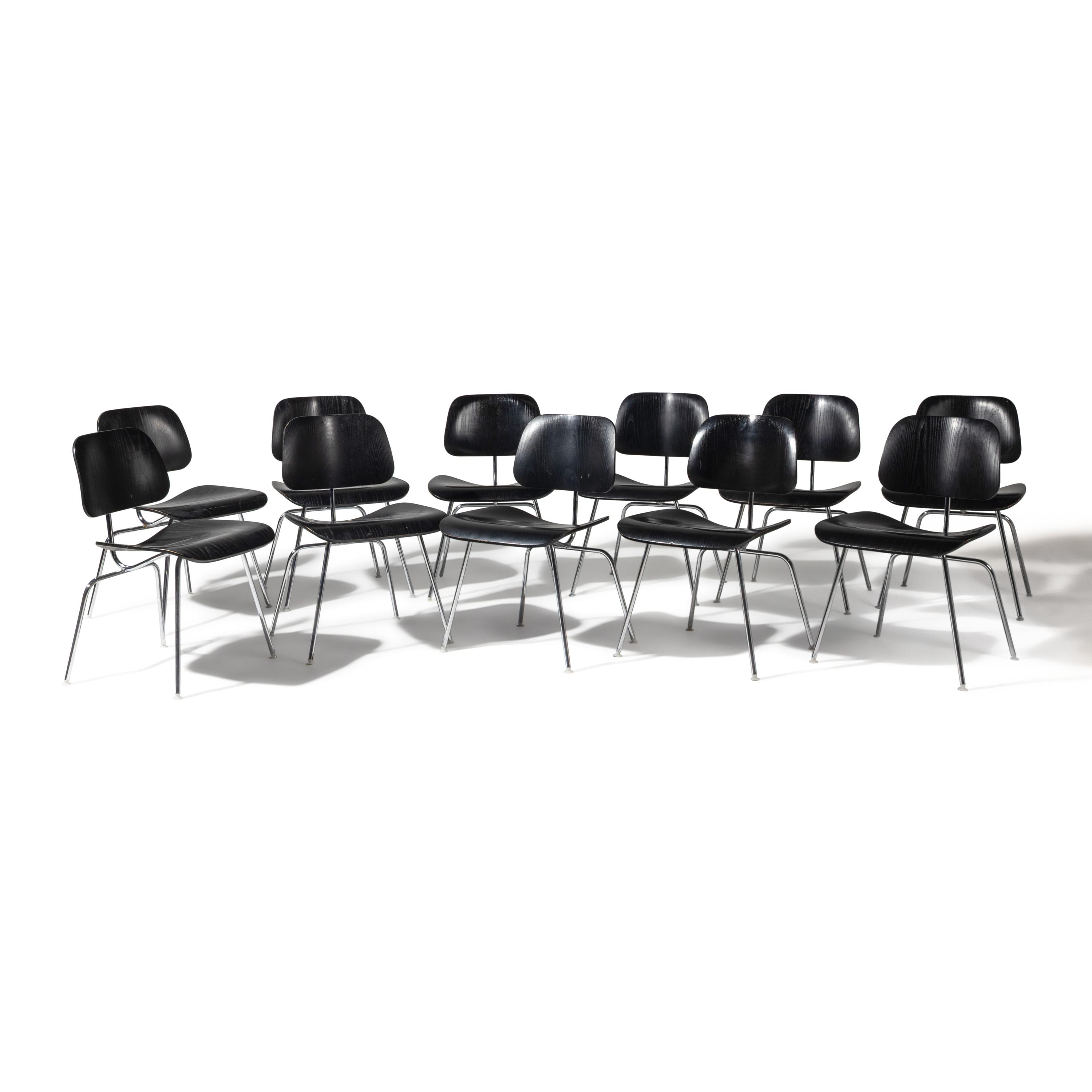 Charles and Ray Eames (American, 1907–1978 | 1913–1988) — Set of Eleven DCM Chairs, 2000 for Herman Miller