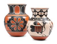 Polychrome Pottery Vases