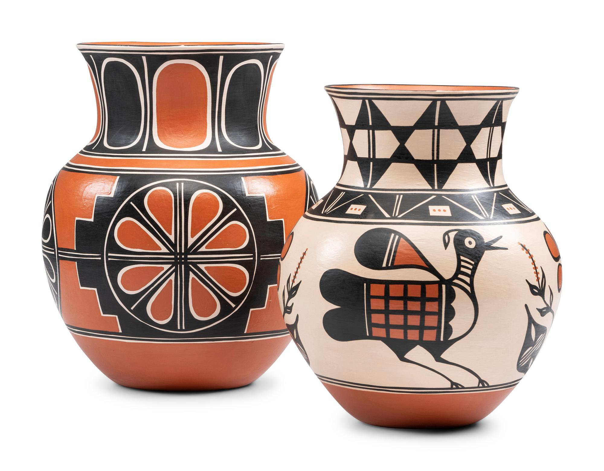 Polychrome Pottery Vases
