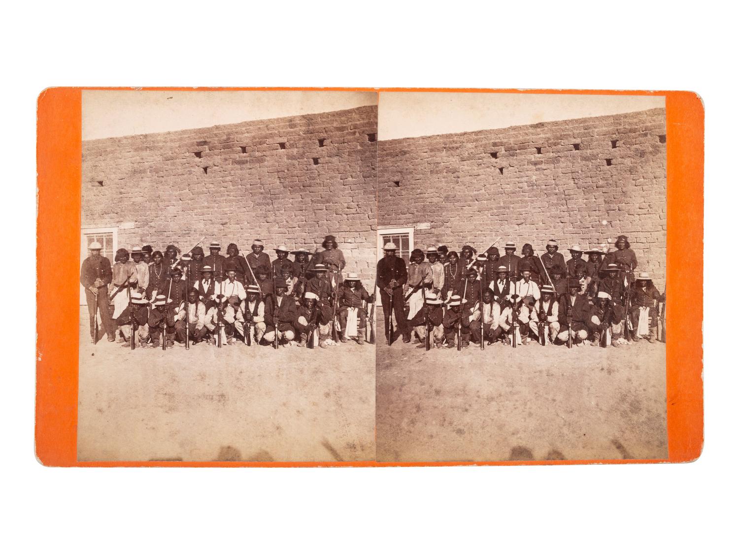 [NATIVE AMERICANS]. ROTHROCK, G.H. (1843-1924), photographer. Apache Police, San Carlos . Phoenix, AZ.