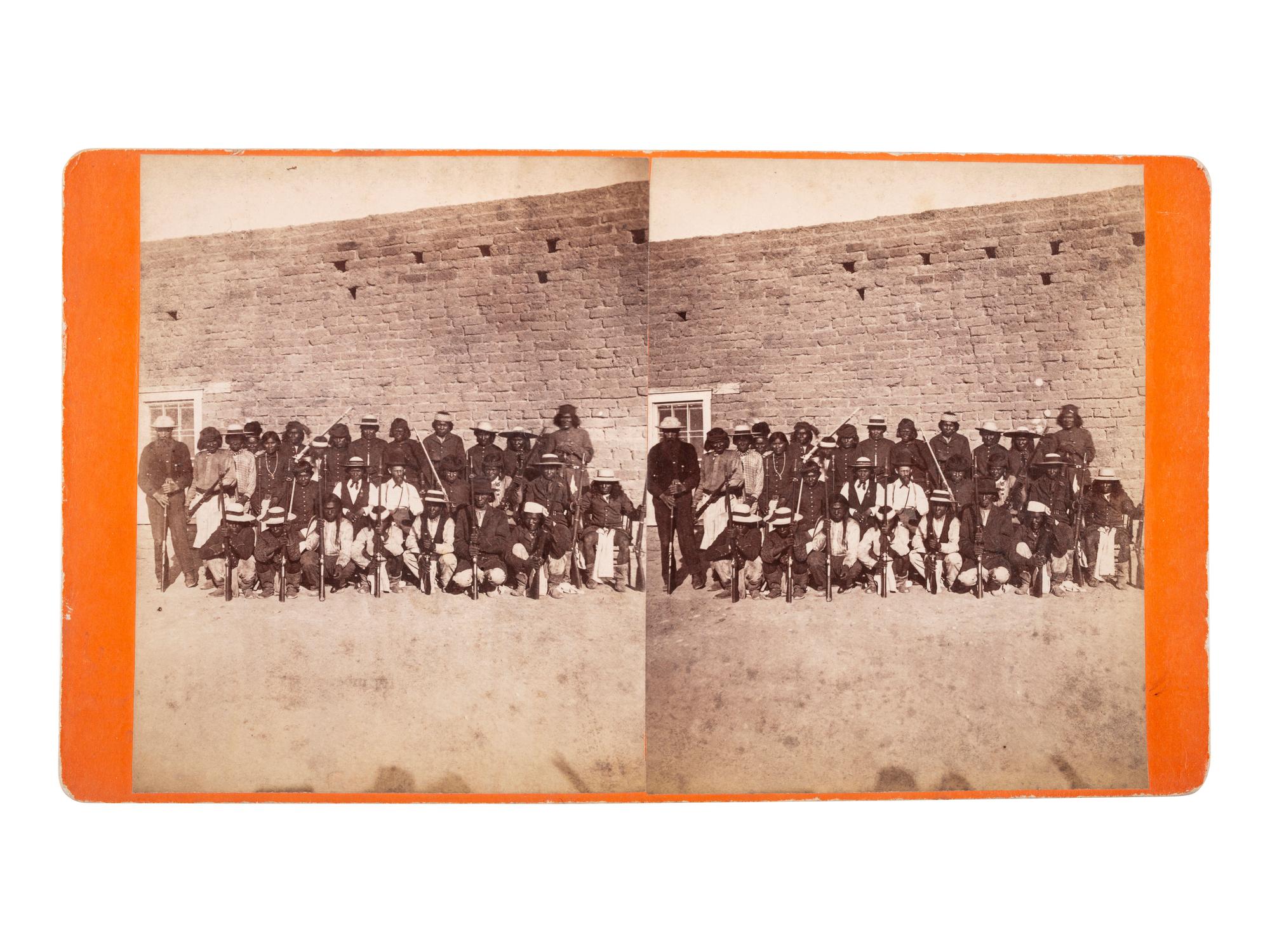 [NATIVE AMERICANS]. ROTHROCK, G.H. (1843-1924), photographer. Apache Police, San Carlos . Phoenix, AZ.