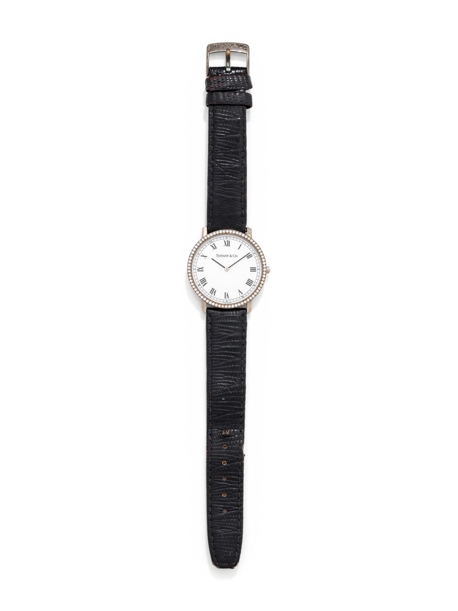 TIFFANY & CO., 18K WHITE GOLD AND DIAMOND WRISTWATCH