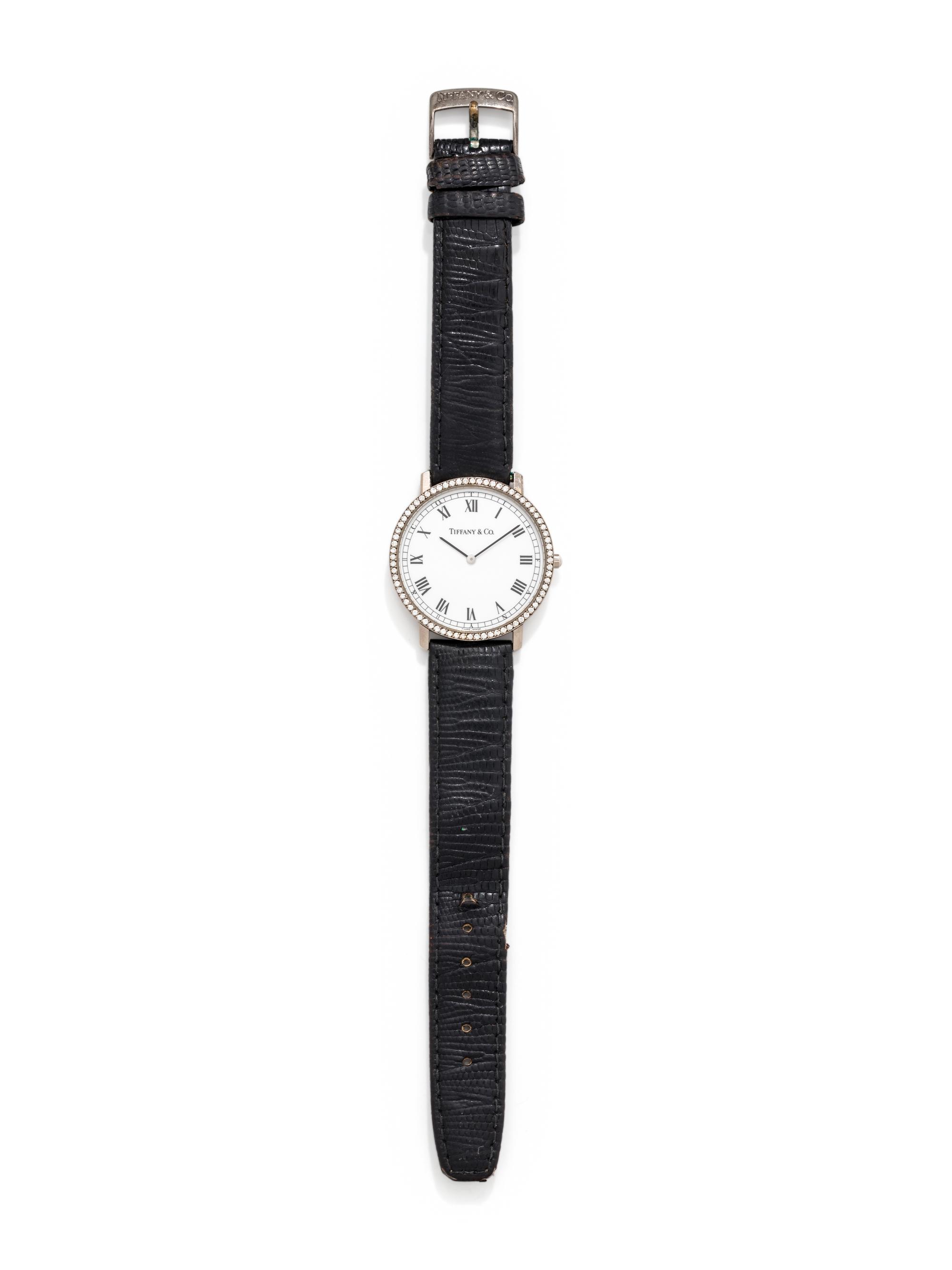 TIFFANY & CO., 18K WHITE GOLD AND DIAMOND WRISTWATCH
