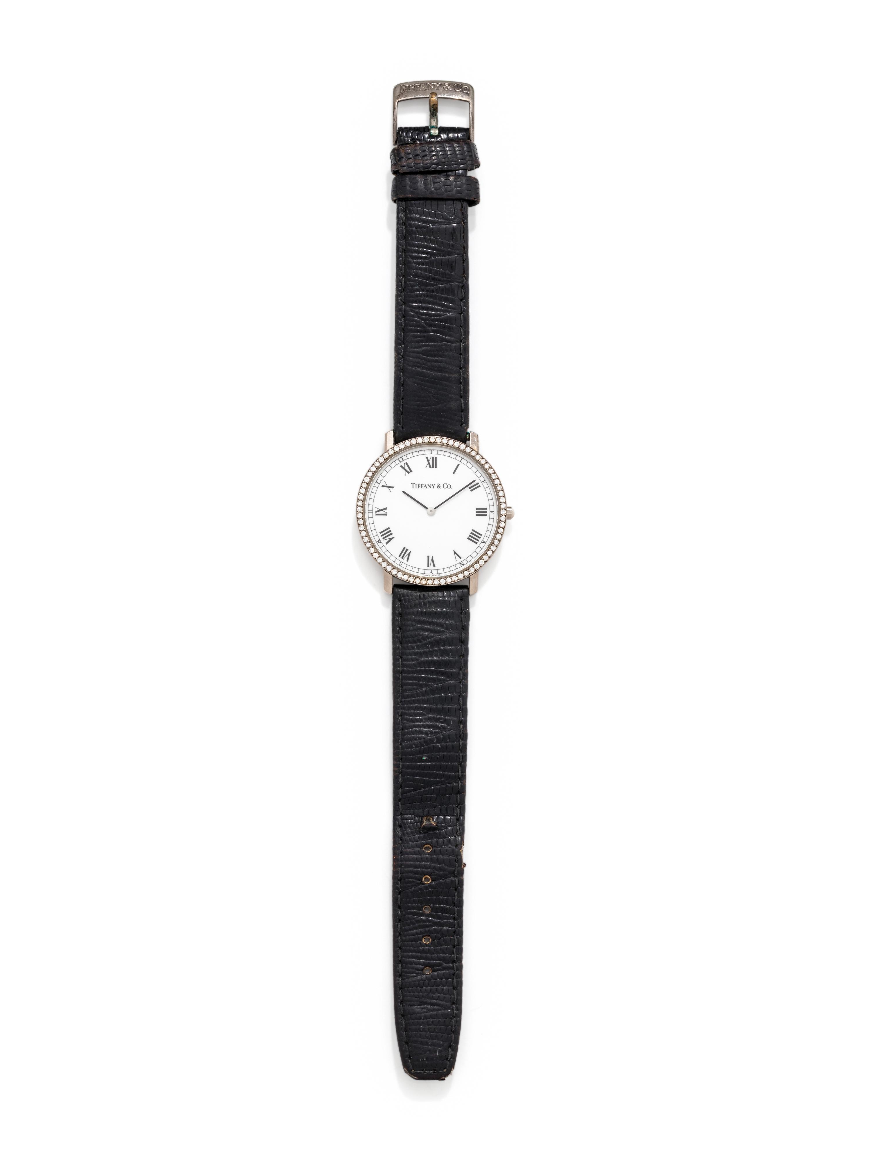 TIFFANY & CO., 18K WHITE GOLD AND DIAMOND WRISTWATCH