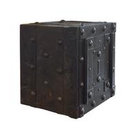 A Wrought Iron Hobnail Safe 11.5" W x 9.5" D x 12" H — Italy, 19th Century