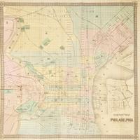 [Maps & Atlases] Barnes, R.L. Barnes' Map of Philadelphia Built Portions of the City