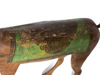 A Pair of Indian Painted Wood Models of Deer