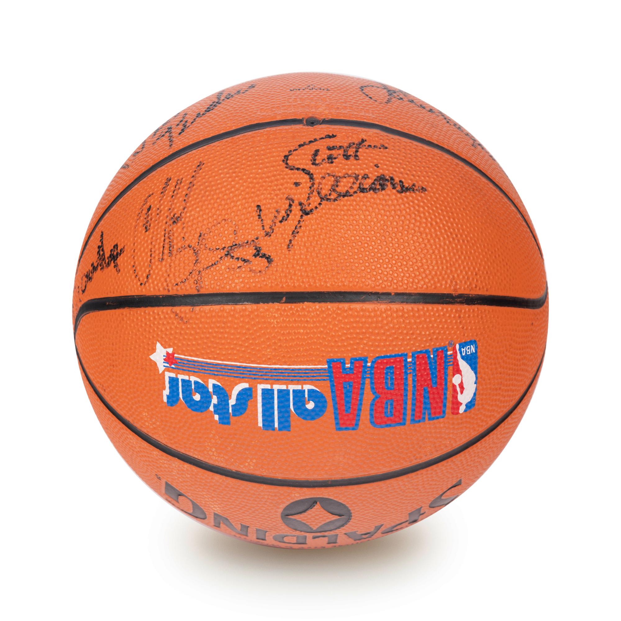A Historic 1990-91 Chicago Bulls First NBA Championship Team Signed Autograph Basketball Including Michael Jordan (Beckett Authentication Services Letter BAS Certified)