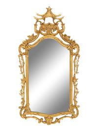 A Chinese Chippendale Style Giltwood Mirror