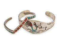Navajo Silver and Chip Inlay Jewelry