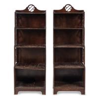 A Pair of George III Style Mahogany Bookcases