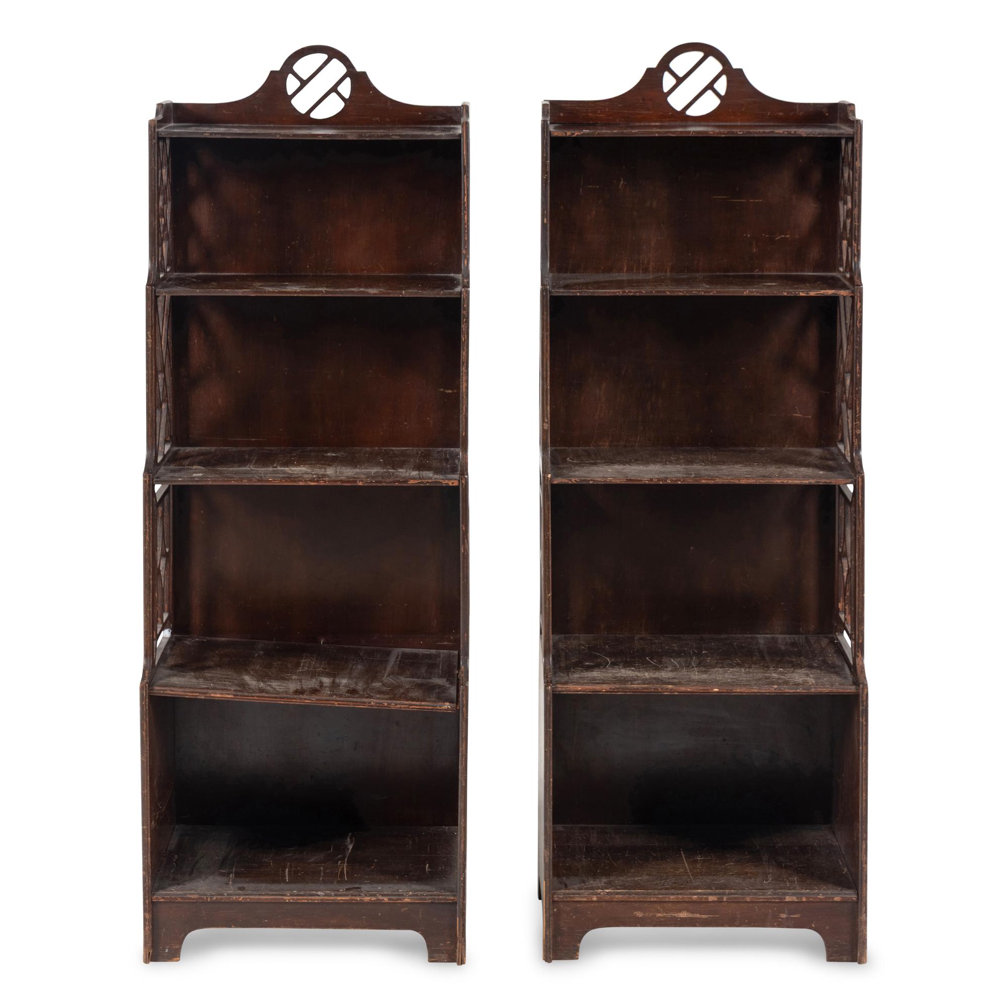 A Pair of George III Style Mahogany Bookcases
