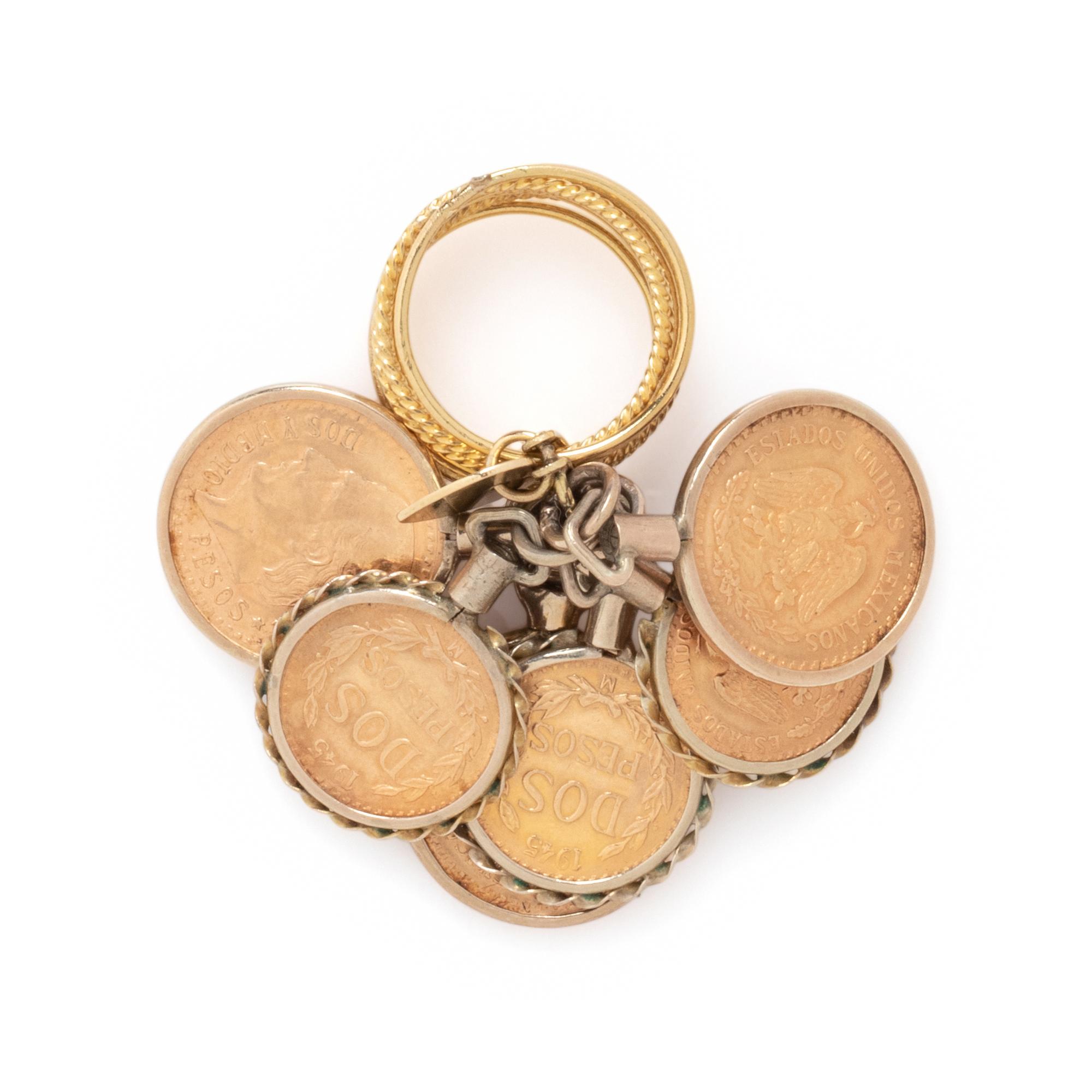YELLOW GOLD AND COIN RING