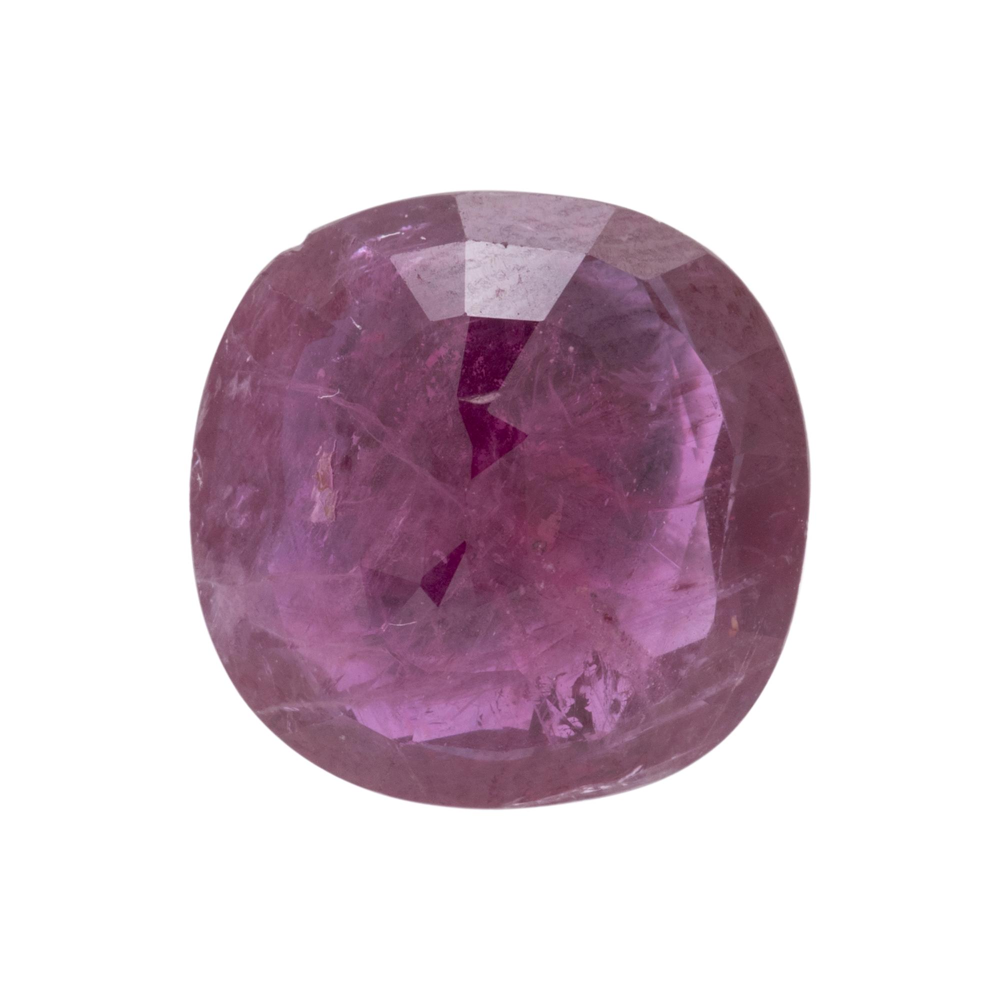 4.42 CARAT CUSHION CUT RUBY