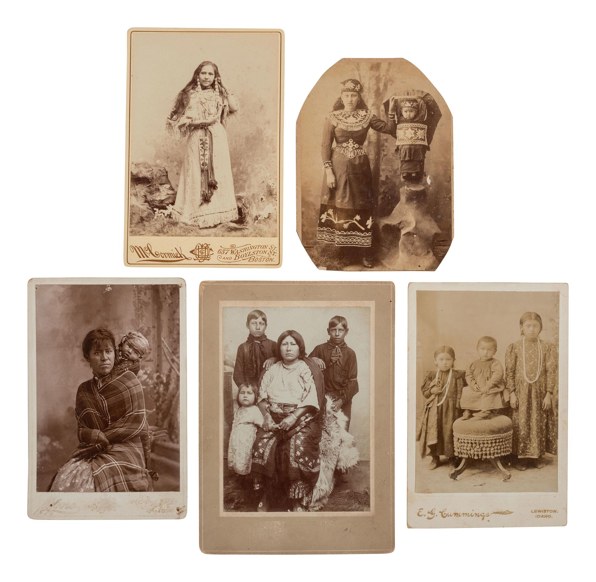 [NATIVE AMERICANS]. 16 photographs of Native Americans, incl. Nez Perce and Inuit subjects.