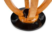 A Pair of Art Deco Style Part Ebonized Burlwood Side Tables
