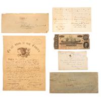 A group of items identified to Private William H. Shaver, Battery M, 2nd Pennsylvania Heavy Artillery, highlighted by war-date tintypes, CDVs, and army mess gear.
