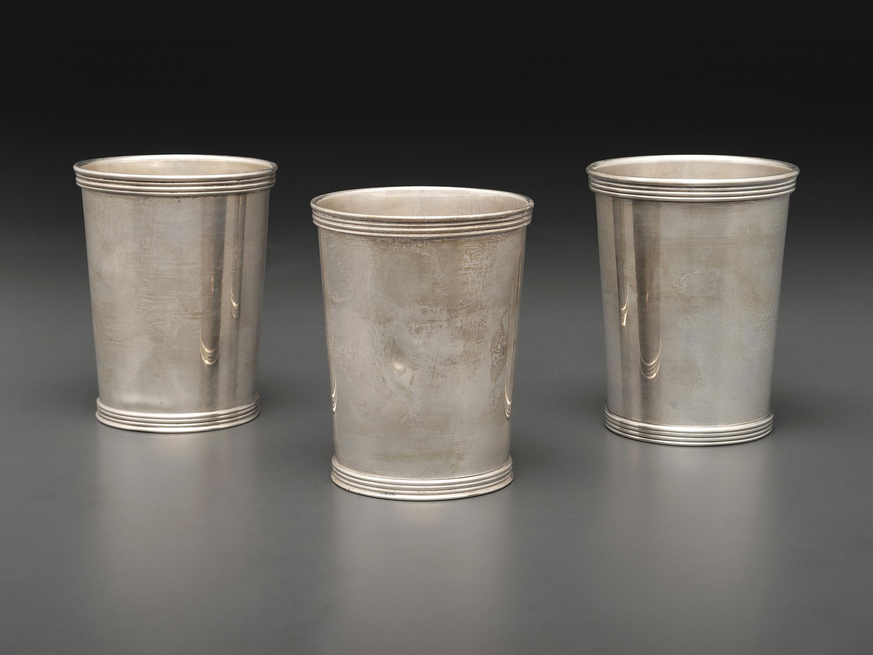 Three Silver Julep Cups