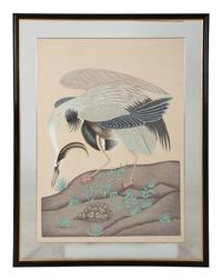 Two Chinese Paintings of Exotic Birds in Floating Glass Frames