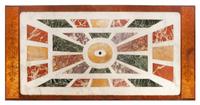 A Charles X Inlaid and Specimen Marble Inset Console Table Height 38 x width 61 x depth 28 1/2 inches. — 19TH CENTURY