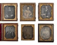 [EARLY PHOTOGRAPHY]. 40 sixth plate daguerreotypes of women of varying ages.
