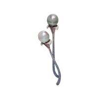 CULTURED TAHITIAN PEARL, DIAMOND AND MULTICOLOR SAPPHIRE BROOCH