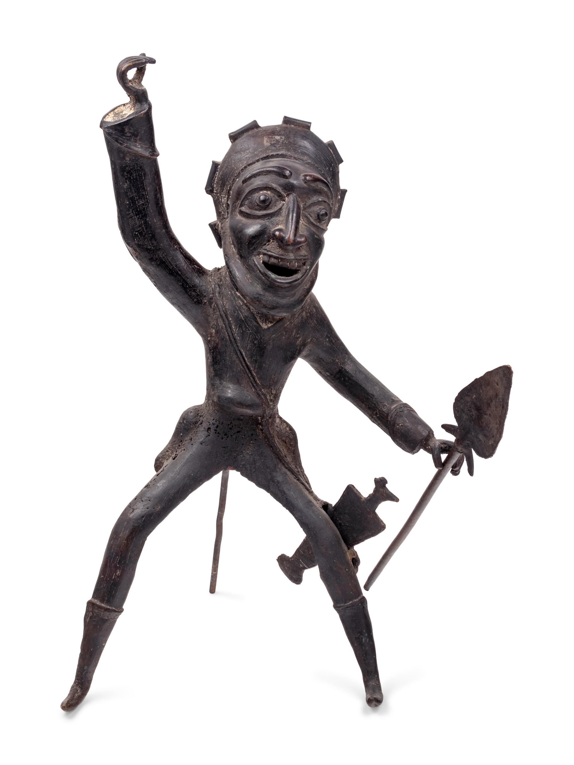 A Benin Style Bronze Figure