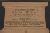 [Literature] [Dickens, Charles] Mourning Card