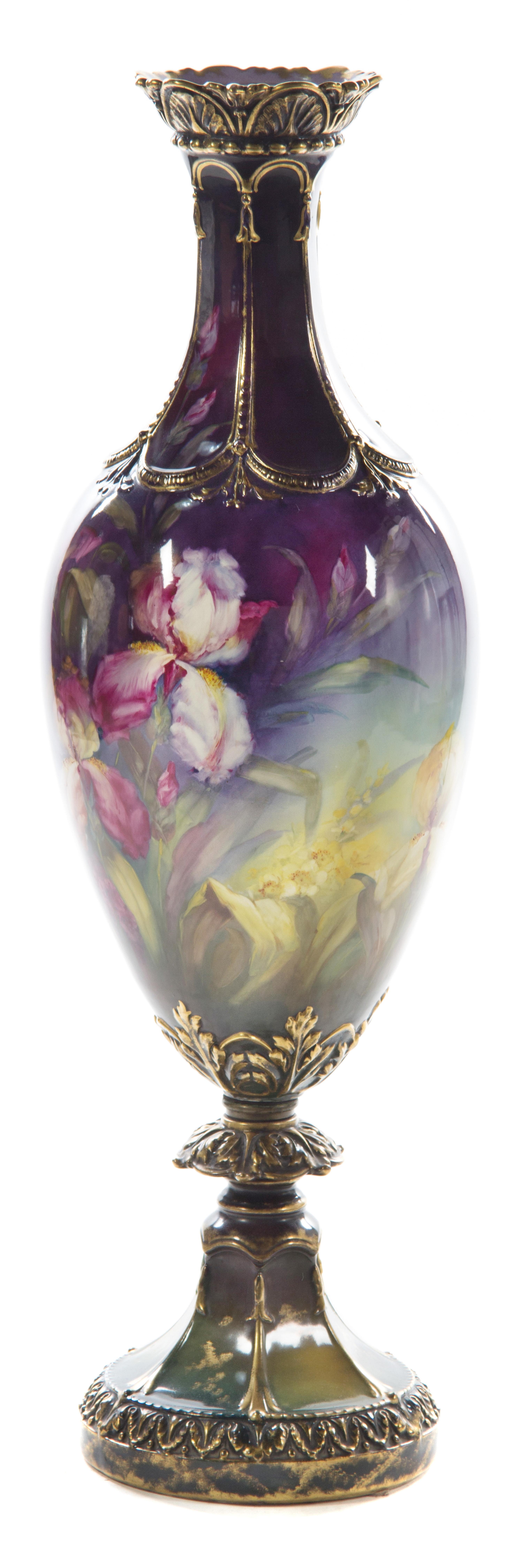 A Royal Bonn Pottery Floor Vase Height 43 inches. — LATE 19TH/EARLY 20TH CENTURY