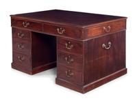 A George III Mahogany Pedestal Desk