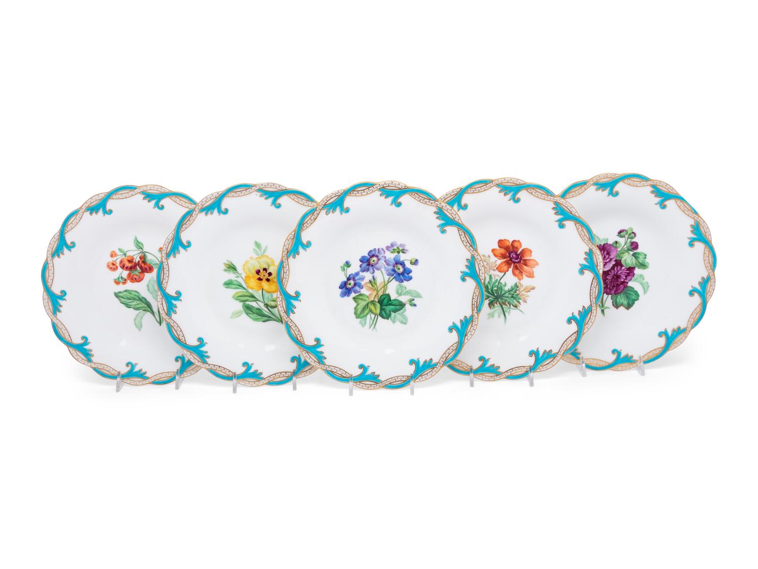 An English Porcelain Dessert Service