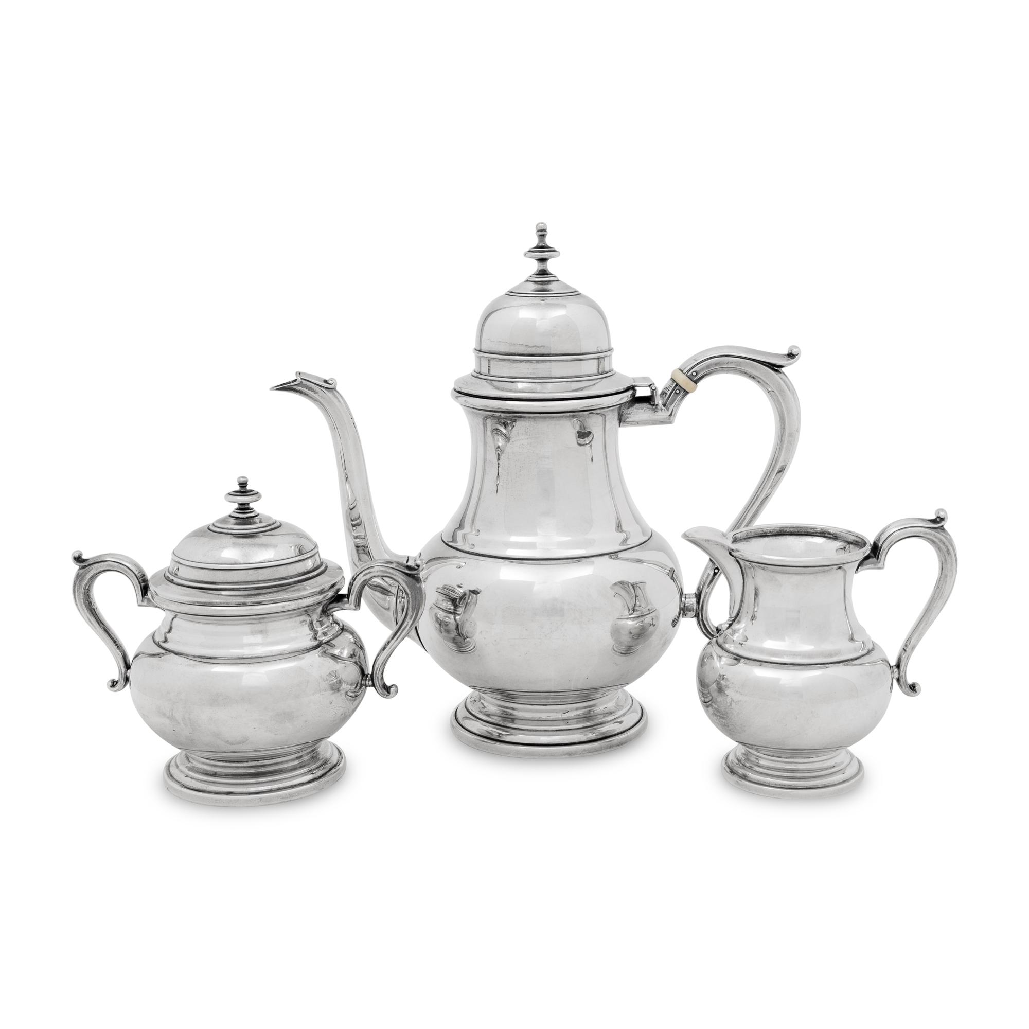 An American Silver Three-Piece Coffee Service
