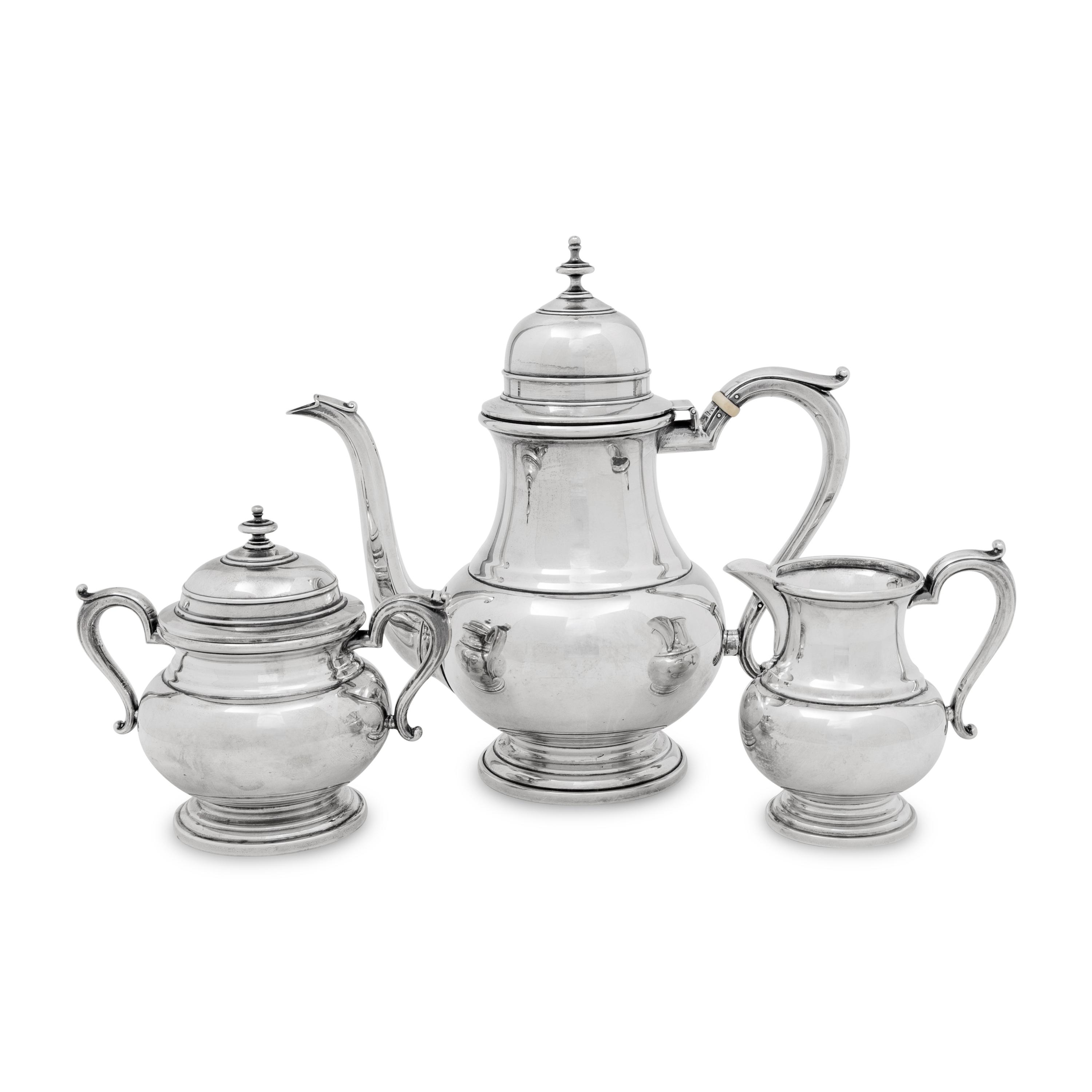 An American Silver Three-Piece Coffee Service