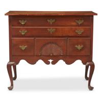 Queen Anne maple fan-carved server Attributed to the Dunlap School, New Hampshire, circa 1780