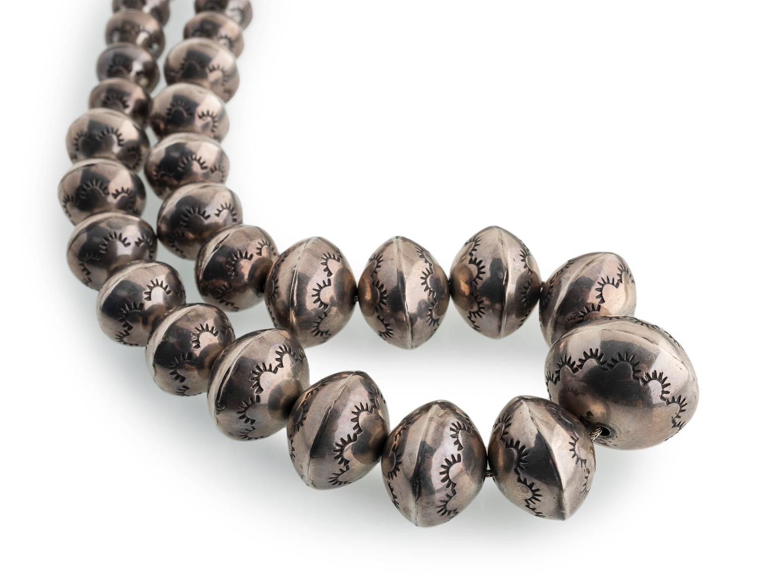 Stamped Navajo Pearl Necklace