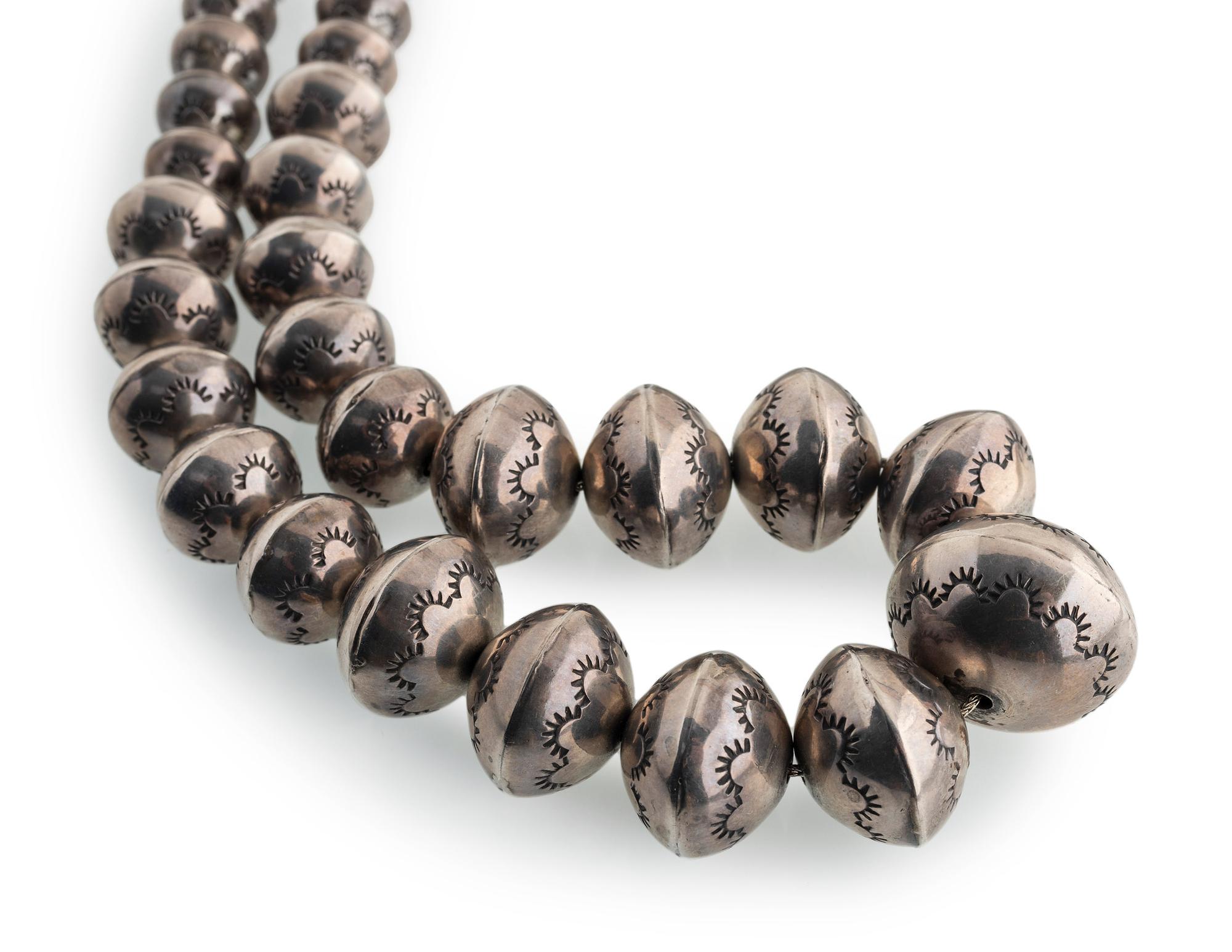 Stamped Navajo Pearl Necklace