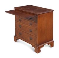 A George III Style Burlwood and Mahogany Bachelor's Chest