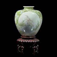 A Pair of Japanese Porcelain 'Floral' Dishes, signed Makuzu Kozan sei , and a Vase, Inoue Ryosai
